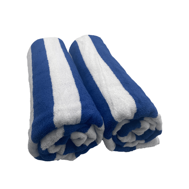 BYFT Petunia (Royal Blue - White) Luxury Pool Towel (90 x 180 Cm -Set of 2) 100% Cotton, Highly Absorbent and Quick dry, Classic Hotel and Spa Quality Beach Towel -550 Gsm