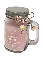 BYFT Home Fragrances Jar Candles for Relaxation with Vanilla Rose Scent, 2 x 180g, Pink