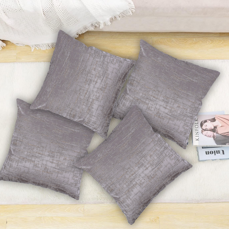 BYFT Silken Sack Beige 16 x 16 Inch Decorative Cushion & Cushion Cover Set of 2