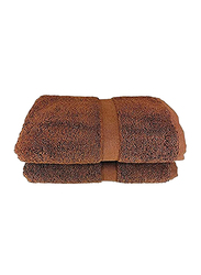 Hand Towel 40x75cm - Brown - 100% Cotton - BYFT Camellia - Pack of 2