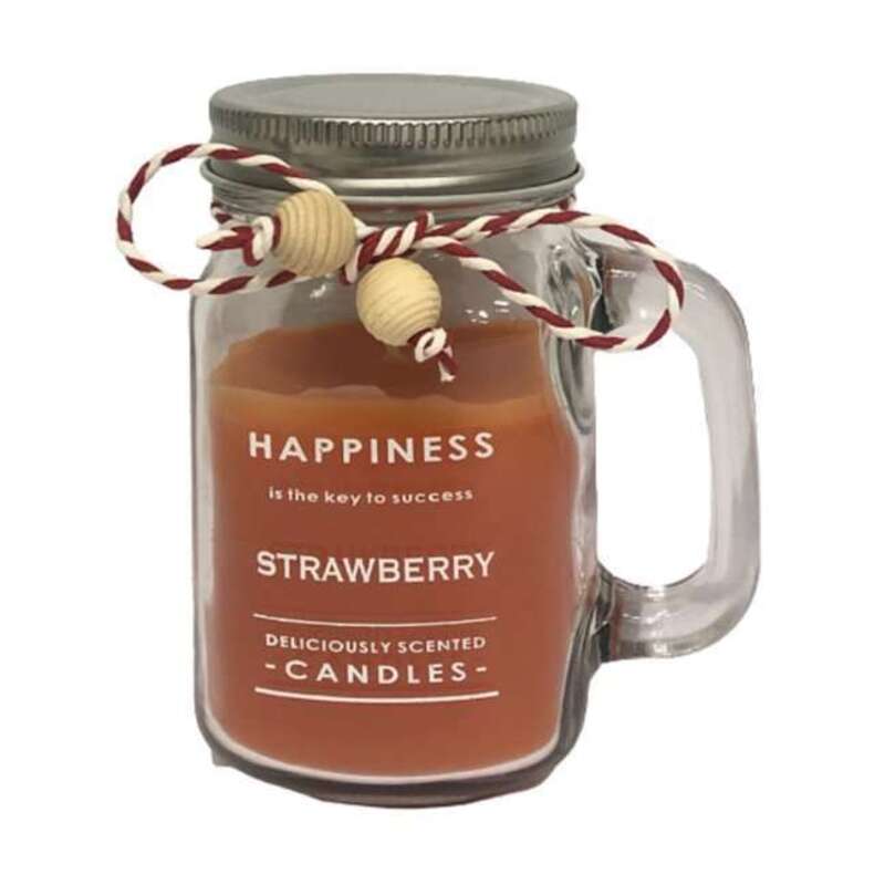 CANDLEX CANDLE JAR Strawberry Multicolor WAX Mason Jar