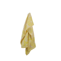 BYFT Jacquard Beach Towel 86 x 162 Cm 390 Gsm Lemon Cotton Set of 1