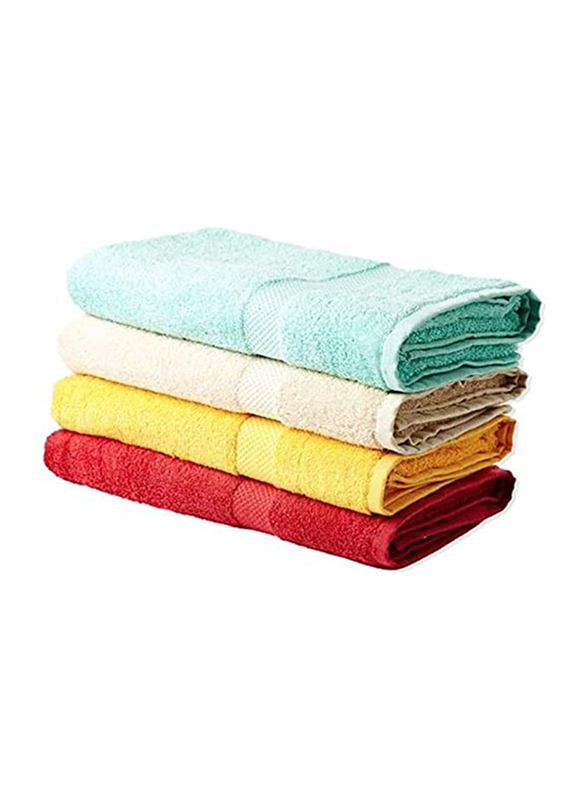 BYFT Gardenia 100% Cotton Bath Towel Set, 4 Piece, Assorted Colours