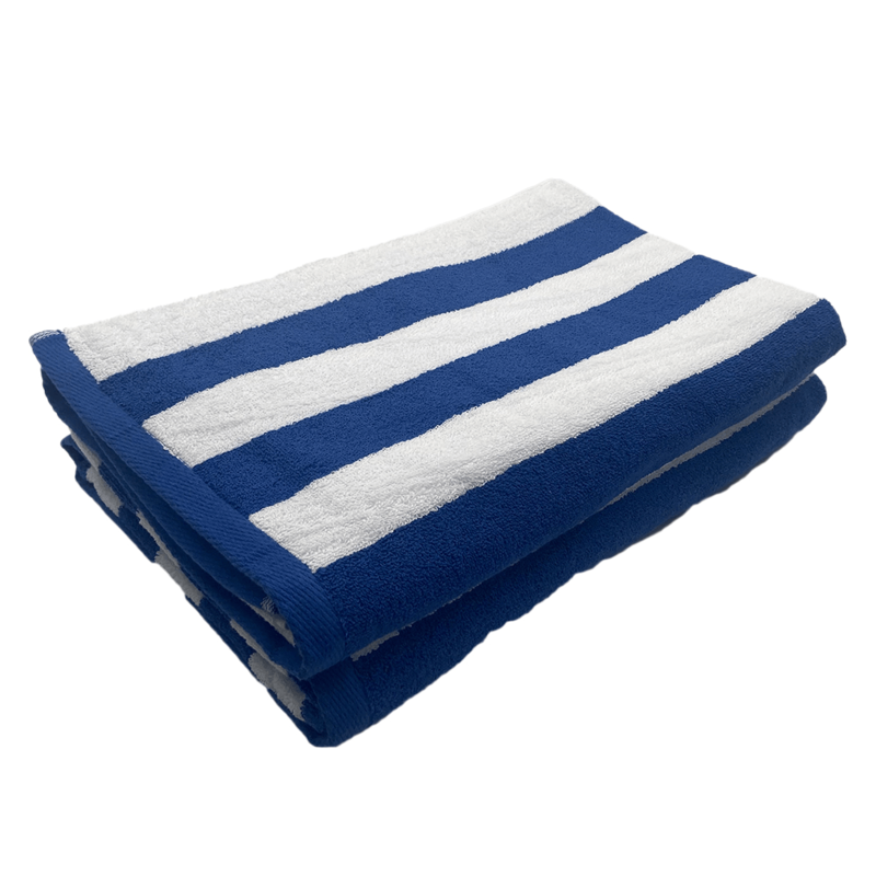 BYFT Petunia (Blue - White) Luxury Pool Towel (90 x 180 Cm -Set of 2) 100% Cotton, Highly Absorbent and Quick dry, Classic Hotel and Spa Quality Beach Towel -550 Gsm
