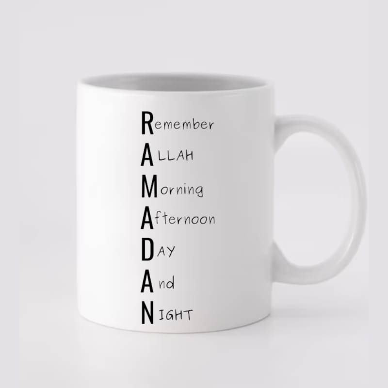 

BYFT (White) Ramadan Printed Ceramic Mug (Ramadan) for Gifting -300 ML