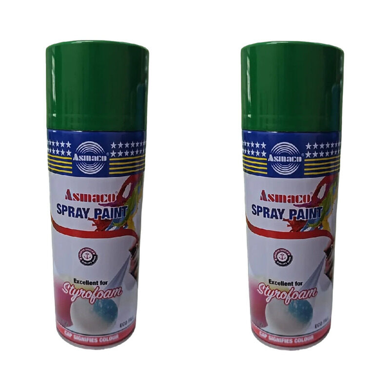 

Asmaco Styro Foam Spray Paints - Fresh Green - 400 Ml - Set of 02