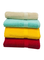 BYFT Gardenia 100% Cotton Bath Towel Set, 4 Piece, Assorted Colours