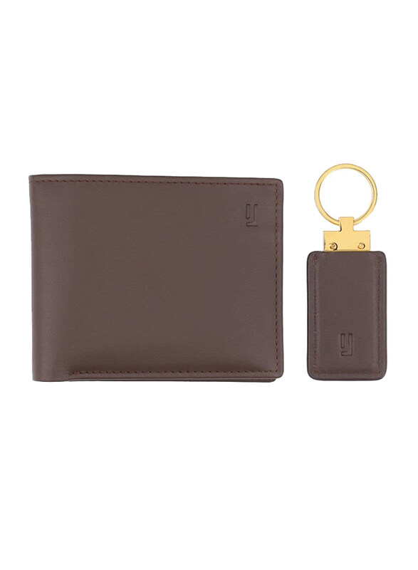 

Jafferjees 2-Piece Genuine Leather Great Sphinx Wallet Set for Men, Brown