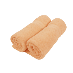BYFT Home Trendy (Peach) Premium Bath Sheet  (90 x 180 Cm - Set of 2) 100% Cotton Highly Absorbent, High Quality Bath linen with Striped Dobby 550 Gsm