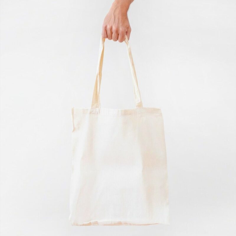 BYFT Natural Cotton Flat Tote Bag (Plain)