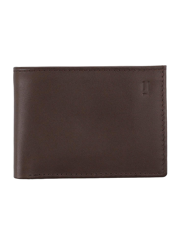 Jafferjees Bangkok Leather Bi-Fold Wallet for Men, Brown