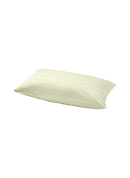 BYFT Tulip Satin Stripe Pillow Cover, 300 Thread Count, Cream