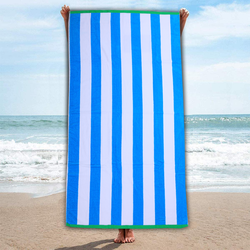 BYFT Jacquard Beach Towel 86 x 162 Cm 390 Gsm Cool Stripe Yarn Dyed, Cotton Set of 1