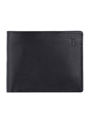 Jafferjees Paris Leather Bi-Fold Wallet for Men, Black