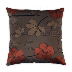 BYFT Blossom Coffee Brown 16 x 16 Inch Decorative Cushion Cover Set of 2
