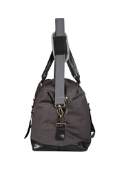 Mounthood Premium Quality Long Lasting Canvas with Faux Leather Duffle Bag Unisex, Polaris Dark Gray