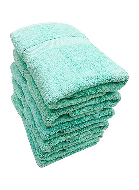 BYFT Gardenia 100% Cotton Hand Towel Set, 6 Piece, Green