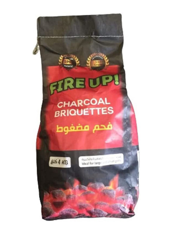 

Fire Up 4 KG Charcoal Briquettes, Black