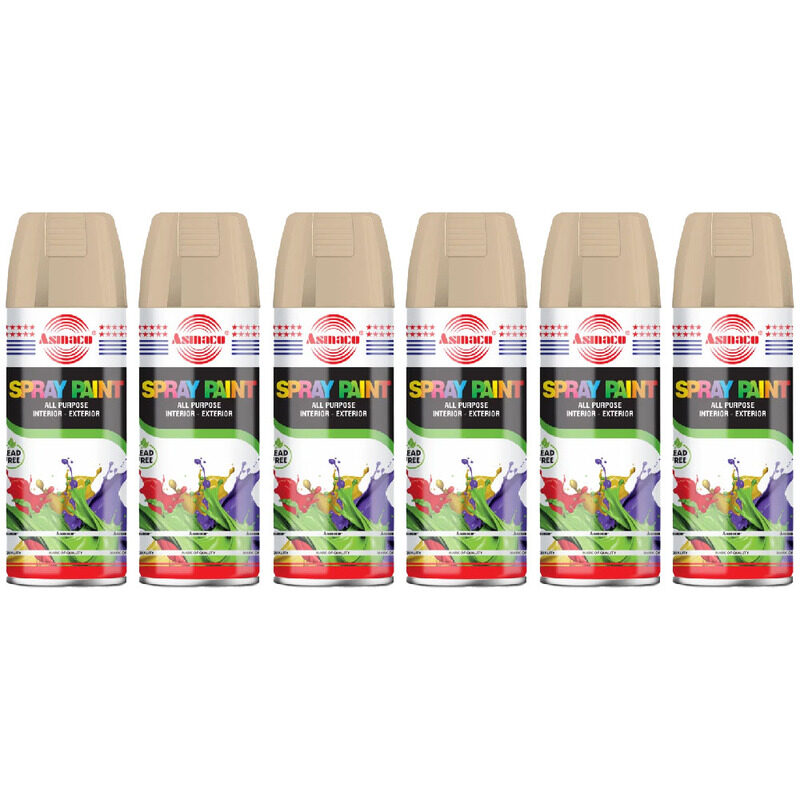 

Asmaco Spray Paint - Beige - 400 Ml - Set of 06