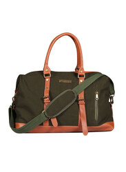 Mounthood Premium Quality Long Lasting Canvas with Faux Leather Duffle Bag Unisex, Polaris Green