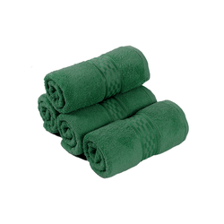 BYFT Home Ultra (Green) Premium Hand Towel  (50 x 90 Cm - Set of 4) 100% Cotton Highly Absorbent, High Quality Bath linen with Checkered Dobby 550 Gsm