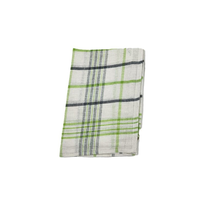 BYFT Orchard Green & Orange Multi Checks (50 x 70 Cm)  Tea Towel-Set of 6