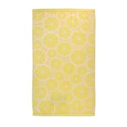 BYFT Jacquard Beach Towel 86 x 162 Cm 390 Gsm Lemon Cotton Set of 1