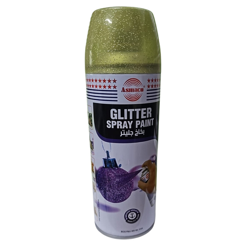 

Asmaco Glitter Spray Paint - Gold - 400 Ml - Set of 01