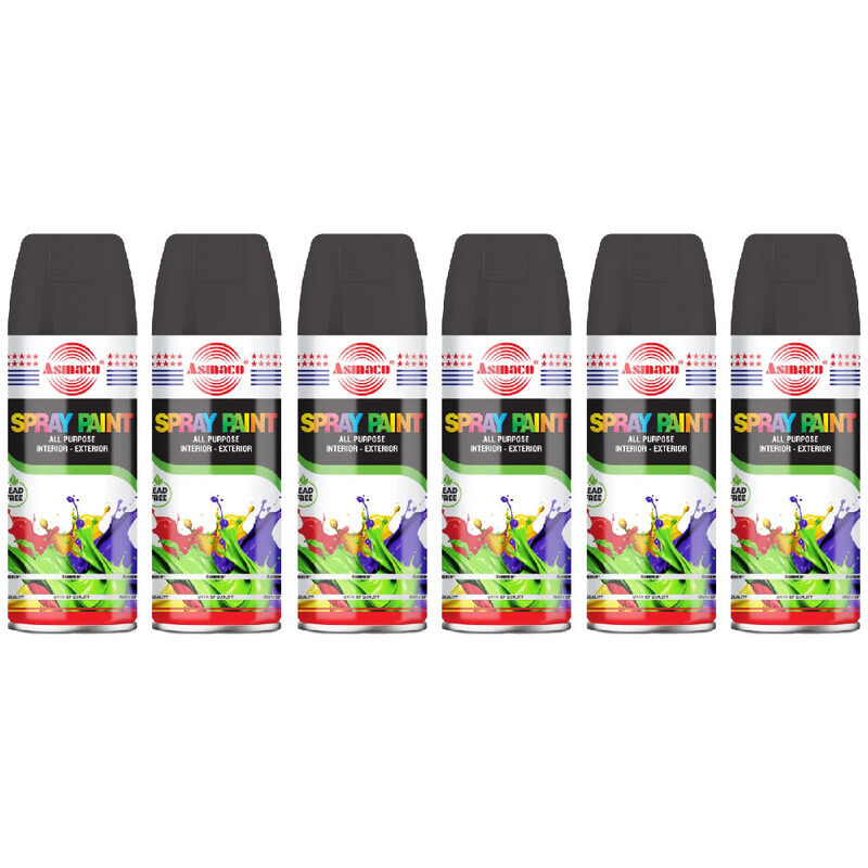 

Asmaco Spray Paint - Matt Black - 400 Ml - Set of 06