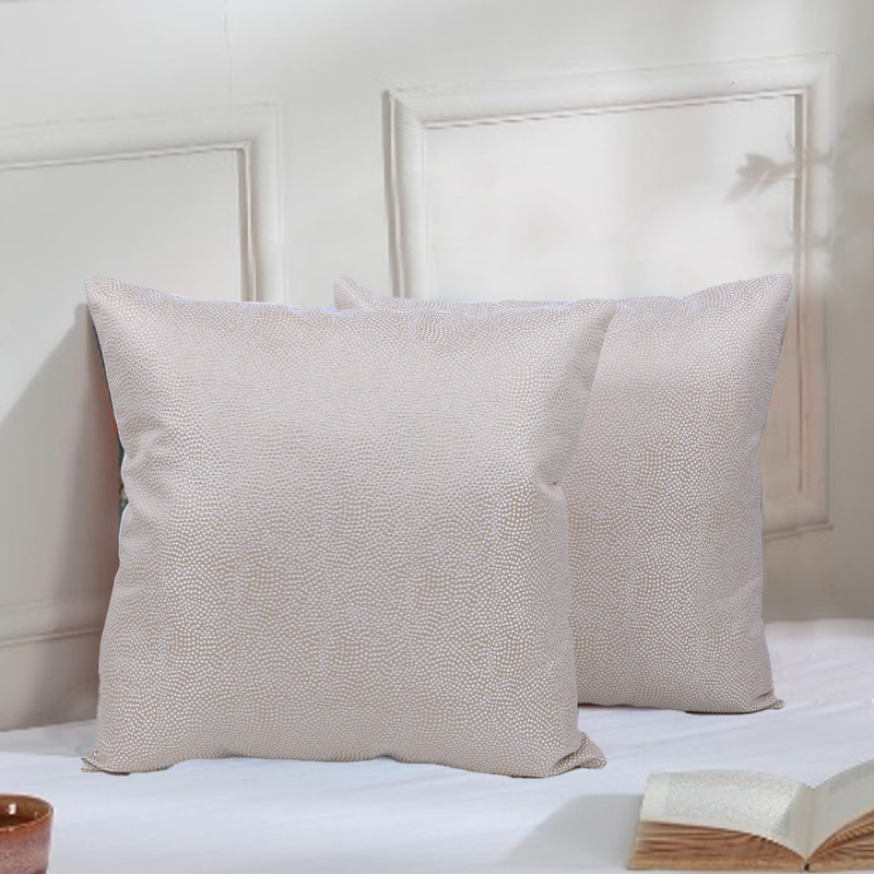 BYFT Elegant Ivory Cream 16 x 16 Inch Decorative Cushion & Cushion Cover Set of 2