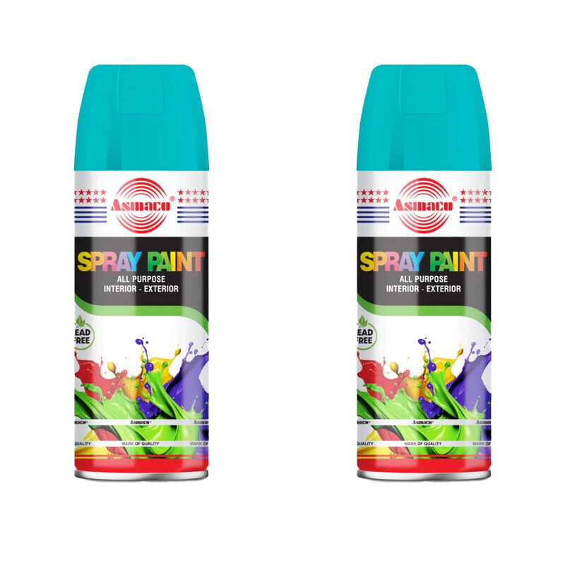 

Asmaco Spray Paint - Water Blue - 400 Ml - Set of 02