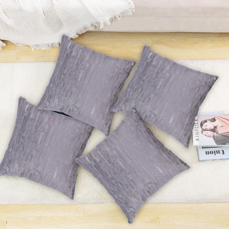 BYFT Wave Grey 16 x 16 Inch Decorative Cushion & Cushion Cover Set of 2