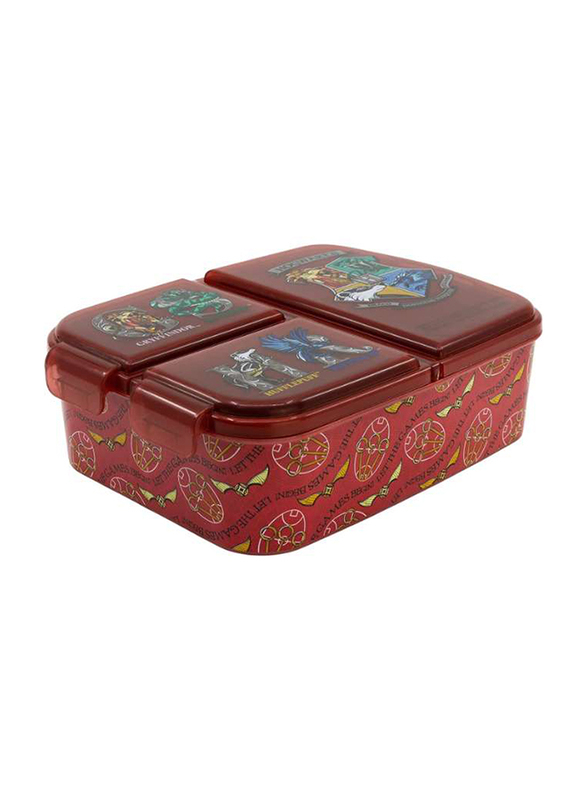 Disney Multi Compartment Sandwich Box, Harry Potter School Shields, Multicolour