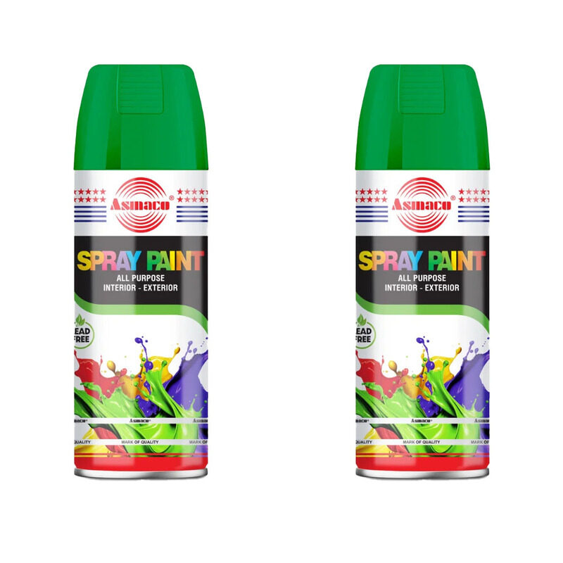 

Asmaco Spray Paint - Fresh Green - 400 Ml - Set of 02