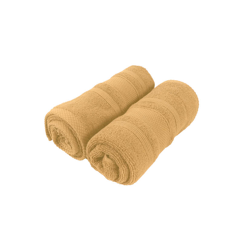 BYFT Home Castle (Cream) Premium Hand Towel  (50 x 90 Cm - Set of 2) 100% Cotton Highly Absorbent, High Quality Bath linen with Diamond Dobby 550 Gsm