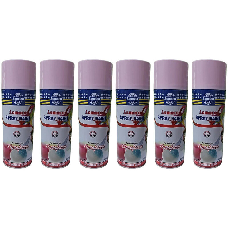 

Asmaco Styro Foam Spray Paints - Light Pink - 400 Ml - Set of 06