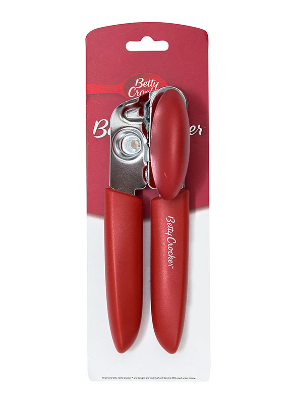 Betty Crocker Stainless Steel Can Opener, Red