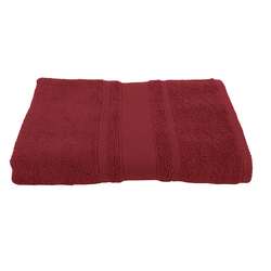 BYFT Home Castle (Maroon) Premium Bath Sheet  (90 x 180 Cm - Set of 1) 100% Cotton Highly Absorbent, High Quality Bath linen with Diamond Dobby 550 Gsm