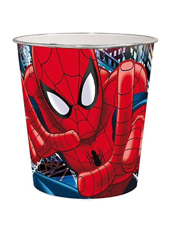 Disney Spiderman Plastic Dustbin, 5 Liters, Multicolour