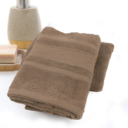 BYFT Home Castle (Beige) Premium Hand Towel  (50 x 90 Cm - Set of 2) 100% Cotton Highly Absorbent, High Quality Bath linen with Diamond Dobby 550 Gsm