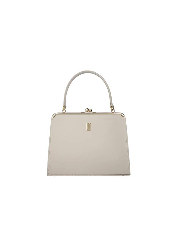 Jafferjees The Sukan Leather Satchel Handbag for Women, Off White