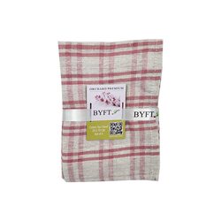 BYFT Orchard Green & Orange Multi Checks (50 x 70 Cm) Tea Towel-Set of 8