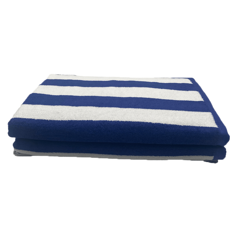 BYFT Petunia (Blue - White) Luxury Pool Towel (90 x 180 Cm -Set of 2) 100% Cotton, Highly Absorbent and Quick dry, Classic Hotel and Spa Quality Beach Towel -550 Gsm