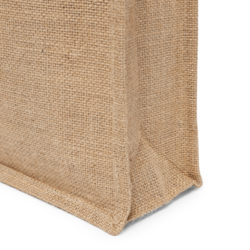 BYFT Laminated Jute Tote Bags with Gusset (Natural) Reusable Eco Friendly Shopping Bag (33.02 x 10.16 x 33.02 Cm) Set of 1 Pc