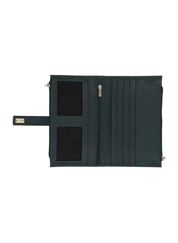 Jafferjees Cosmos Leather Bi-Fold Wallet Unisex, Green
