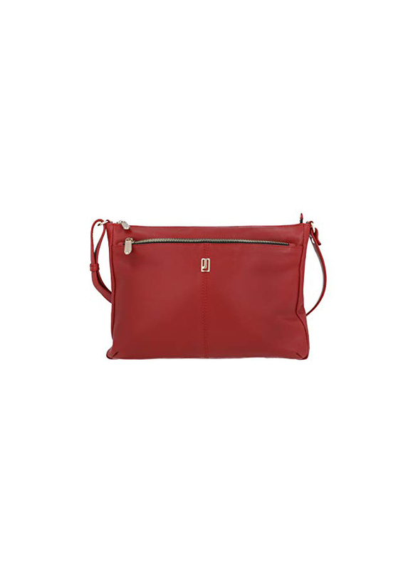 Jafferjees The Coneflower Leather Cross Body Bag for Women, Red