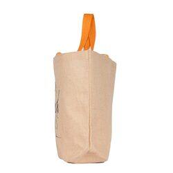 BYFT Natural Jute Bag with orange Handle (Beach Vibes)