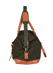 Mounthood Premium Quality Long Lasting Canvas with Faux Leather Duffle Bag Unisex, Polaris Green