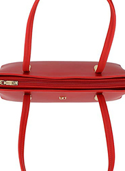 Jafferjees The Azalea Leather Satchel Handbag for Women, Red
