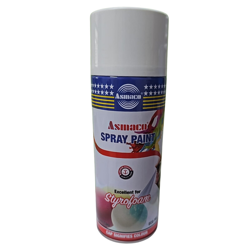 

Asmaco Styro Foam Spray Paints - White - 400 Ml - Set of 01